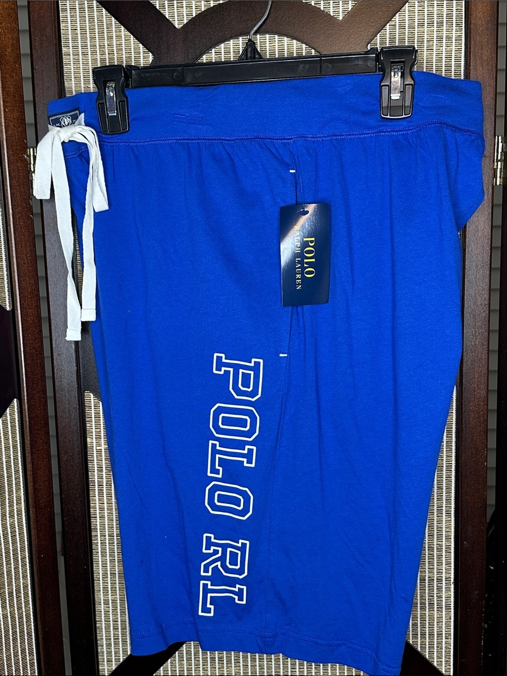 NWT Polo by Ralph Lauren Royal Blue Knit Lounge Shorts with White Drawstring XL - Picture 7 of 8